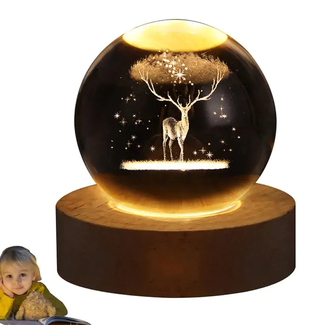 Moon Crystal Ball Night Light