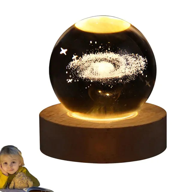 Moon Crystal Ball Night Light