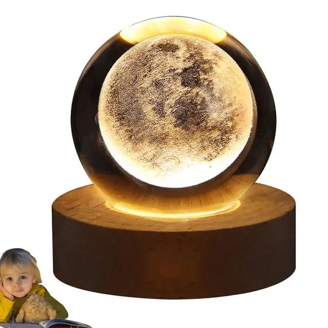 Moon Crystal Ball Night Light